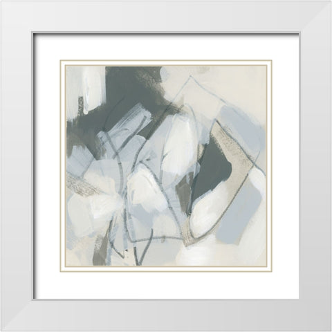 Graphite Tablulation II White Modern Wood Framed Art Print with Double Matting by Vess, June Erica