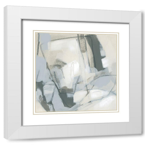 Graphite Tablulation IV White Modern Wood Framed Art Print with Double Matting by Vess, June Erica