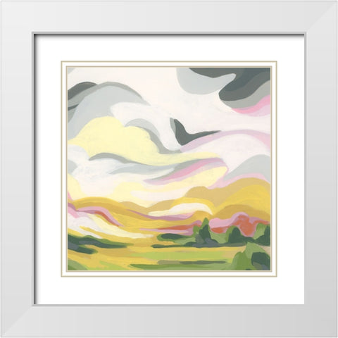 Valley Swirl I White Modern Wood Framed Art Print with Double Matting by Vess, June Erica