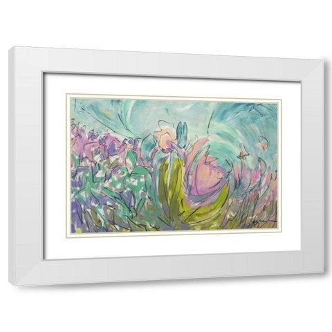 Heart Dance White Modern Wood Framed Art Print with Double Matting by Fagan, Dorothy