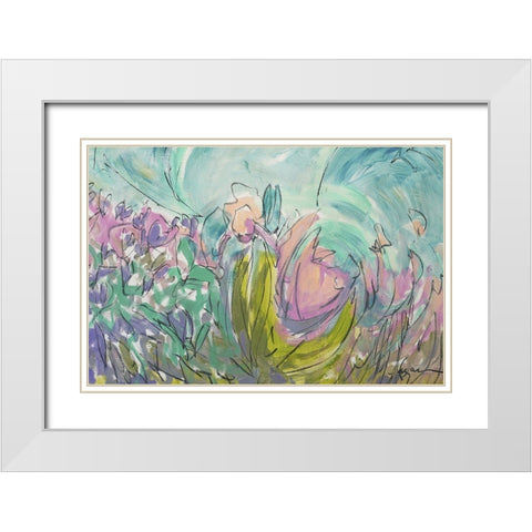 Heart Dance White Modern Wood Framed Art Print with Double Matting by Fagan, Dorothy