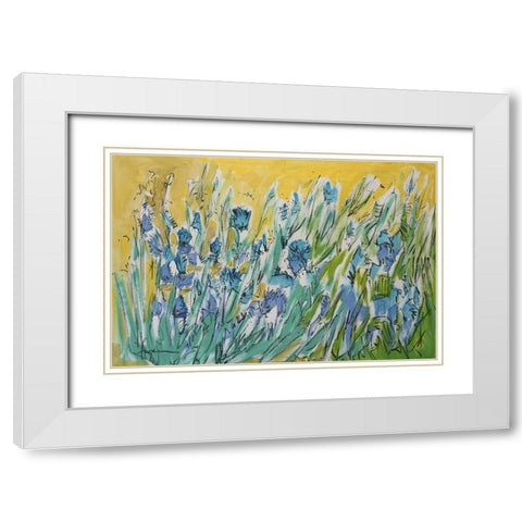 Join Me in the Meadow White Modern Wood Framed Art Print with Double Matting by Fagan, Dorothy