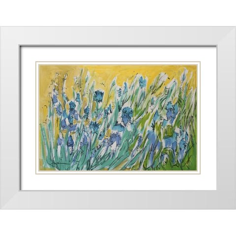 Join Me in the Meadow White Modern Wood Framed Art Print with Double Matting by Fagan, Dorothy