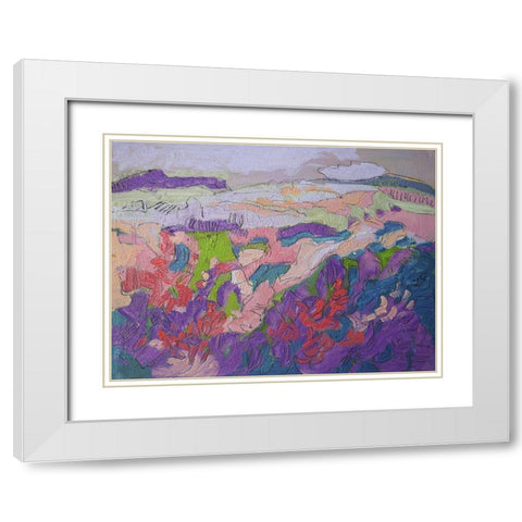 Tributary White Modern Wood Framed Art Print with Double Matting by Fagan, Dorothy