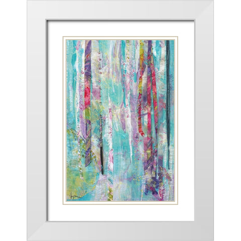 Bloom Shimmer Sparkle  I White Modern Wood Framed Art Print with Double Matting by Fagan, Dorothy