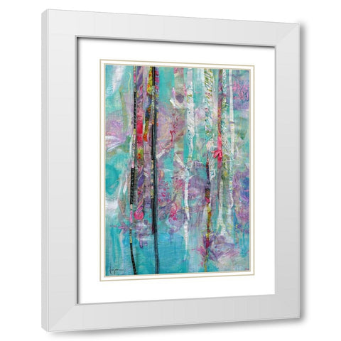 Bloom Shimmer Sparkle  II White Modern Wood Framed Art Print with Double Matting by Fagan, Dorothy