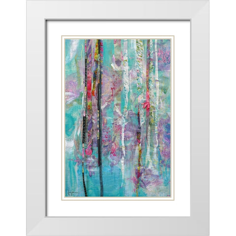 Bloom Shimmer Sparkle  II White Modern Wood Framed Art Print with Double Matting by Fagan, Dorothy
