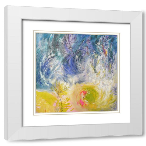 Joind We Light the Night White Modern Wood Framed Art Print with Double Matting by Fagan, Dorothy