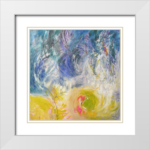 Joind We Light the Night White Modern Wood Framed Art Print with Double Matting by Fagan, Dorothy