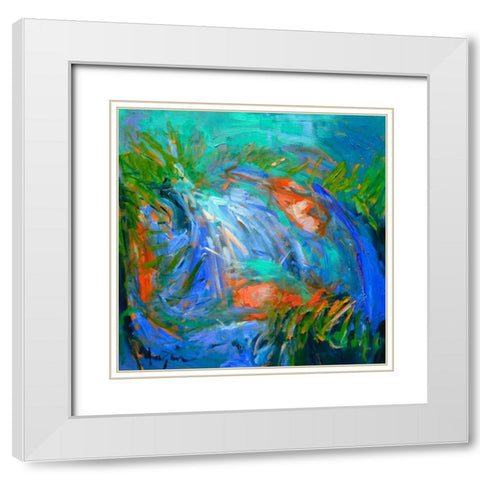 Koi  II White Modern Wood Framed Art Print with Double Matting by Fagan, Dorothy