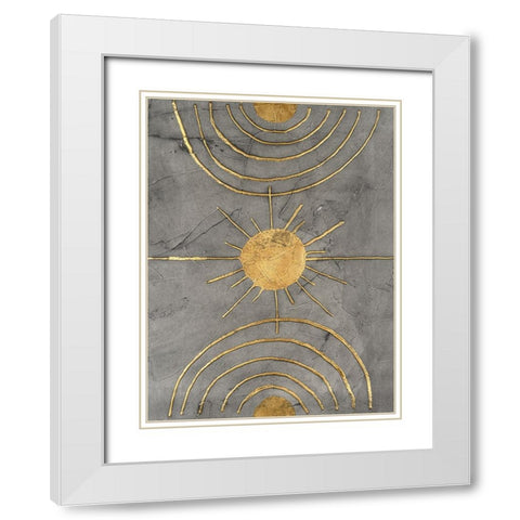 Solar Arcs II White Modern Wood Framed Art Print with Double Matting by Willett, Michael