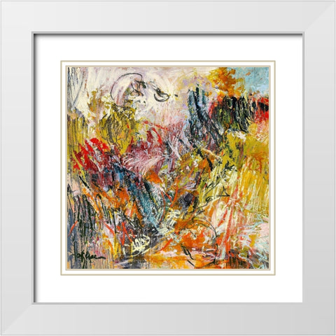The Primal Flame  II White Modern Wood Framed Art Print with Double Matting by Fagan, Dorothy