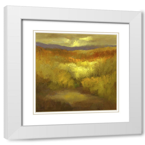 The Autumn Mountains II White Modern Wood Framed Art Print with Double Matting by Finch, Sheila