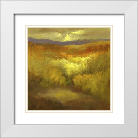 The Autumn Mountains II White Modern Wood Framed Art Print with Double Matting by Finch, Sheila