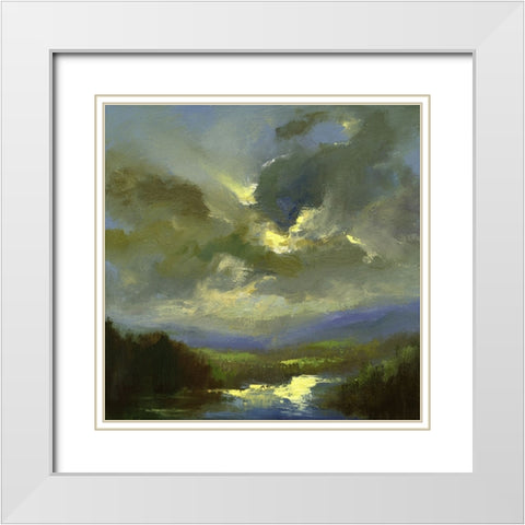 The Heavens  I White Modern Wood Framed Art Print with Double Matting by Finch, Sheila