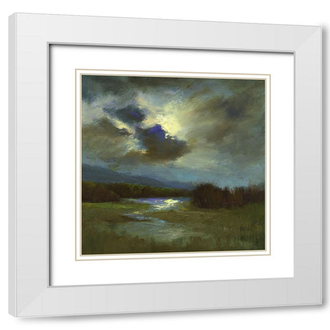 The Heavens  II White Modern Wood Framed Art Print with Double Matting by Finch, Sheila