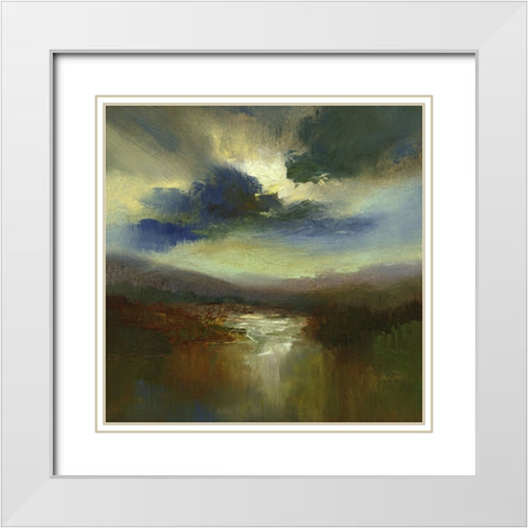 The Heavens  III White Modern Wood Framed Art Print with Double Matting by Finch, Sheila