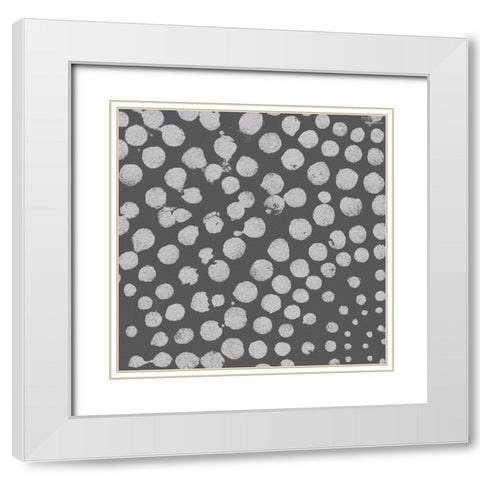 Square Decorative Batik  I White Modern Wood Framed Art Print with Double Matting by Saunders, Alonzo