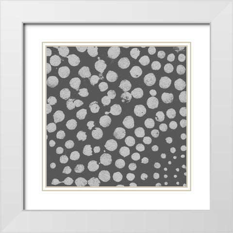 Square Decorative Batik  I White Modern Wood Framed Art Print with Double Matting by Saunders, Alonzo