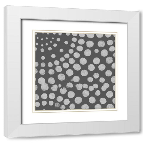Square Decorative Batik  II White Modern Wood Framed Art Print with Double Matting by Saunders, Alonzo