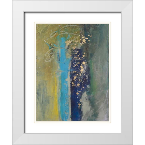 Embellished Journey II White Modern Wood Framed Art Print with Double Matting by Combs, Joyce