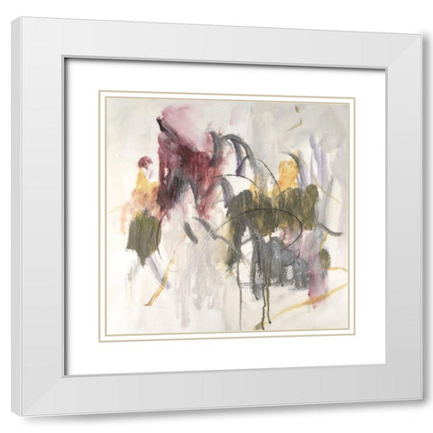 Embellished Moving On I White Modern Wood Framed Art Print with Double Matting by Combs, Joyce