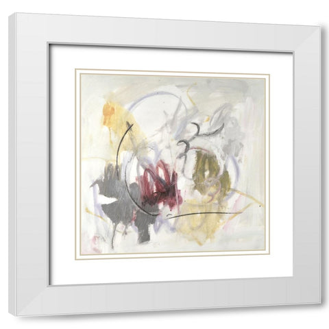 Embellished Moving On II White Modern Wood Framed Art Print with Double Matting by Combs, Joyce