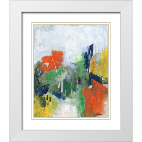 Delightful Dreams  I White Modern Wood Framed Art Print with Double Matting by Combs, Joyce