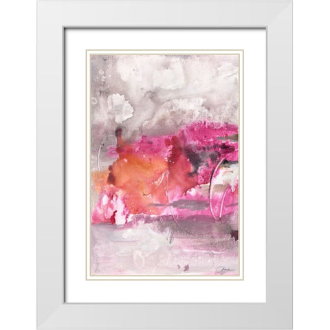 Oh Joy II White Modern Wood Framed Art Print with Double Matting by Combs, Joyce