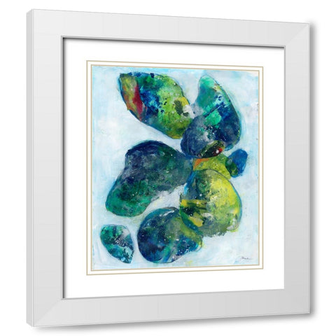 A Happy Family II White Modern Wood Framed Art Print with Double Matting by Combs, Joyce