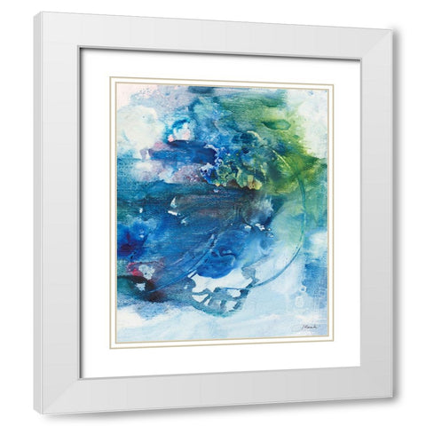 Solitary II White Modern Wood Framed Art Print with Double Matting by Combs, Joyce