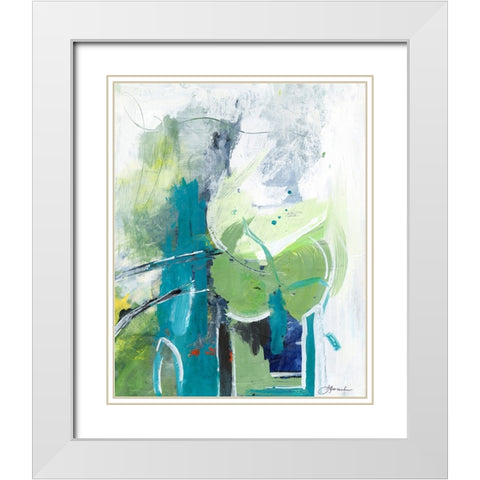 Air Castles I White Modern Wood Framed Art Print with Double Matting by Combs, Joyce