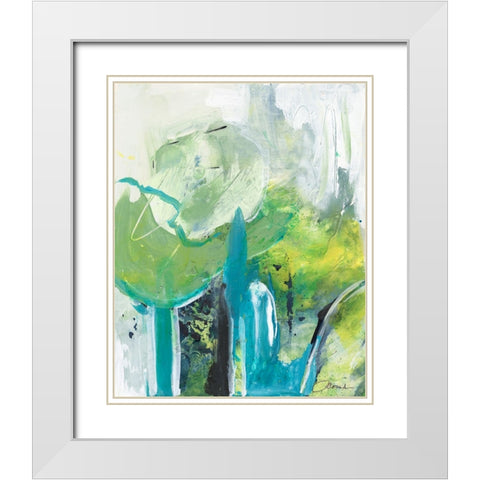 Air Castles II White Modern Wood Framed Art Print with Double Matting by Combs, Joyce