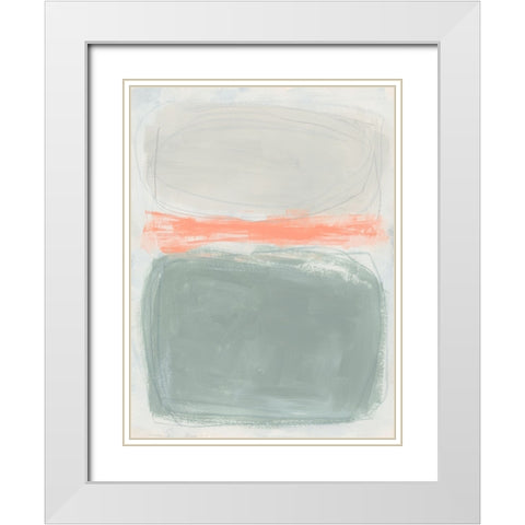 Fog Shapes II White Modern Wood Framed Art Print with Double Matting by Vess, June Erica