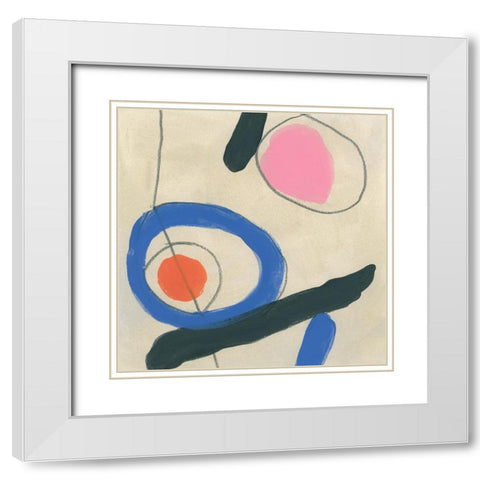 Dreaming Miro I White Modern Wood Framed Art Print with Double Matting by Vess, June Erica