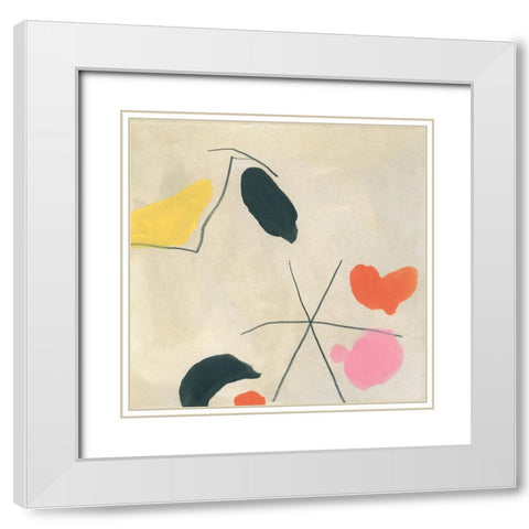 Dreaming Miro IV White Modern Wood Framed Art Print with Double Matting by Vess, June Erica