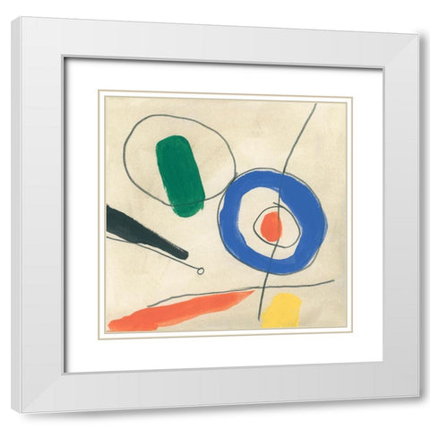 Dreaming Miro VII White Modern Wood Framed Art Print with Double Matting by Vess, June Erica