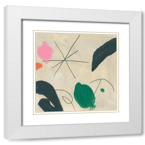 Dreaming Miro IX White Modern Wood Framed Art Print with Double Matting by Vess, June Erica