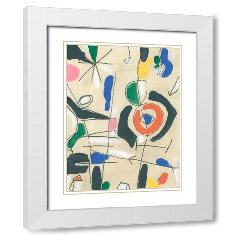 Miro Ladder I White Modern Wood Framed Art Print with Double Matting by Vess, June Erica