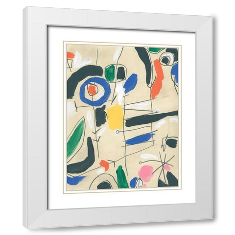 Miro Ladder II White Modern Wood Framed Art Print with Double Matting by Vess, June Erica