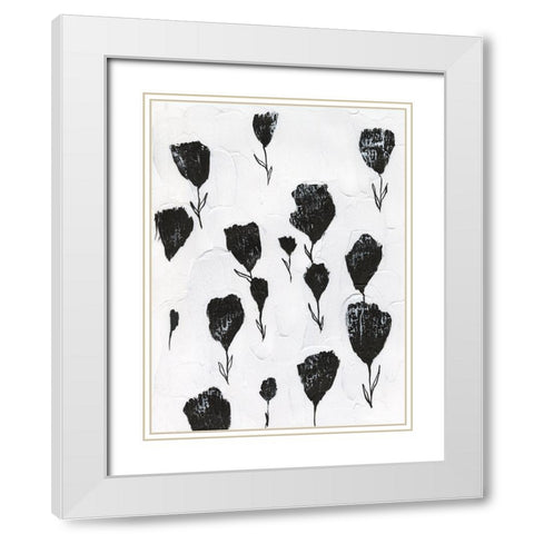 Pressed Poppurri I White Modern Wood Framed Art Print with Double Matting by Lam, Vanna