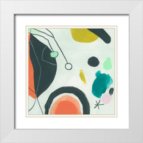 Aquatic Constant I White Modern Wood Framed Art Print with Double Matting by Vess, June Erica
