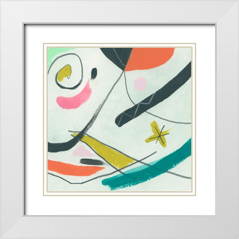 Aquatic Constant III White Modern Wood Framed Art Print with Double Matting by Vess, June Erica