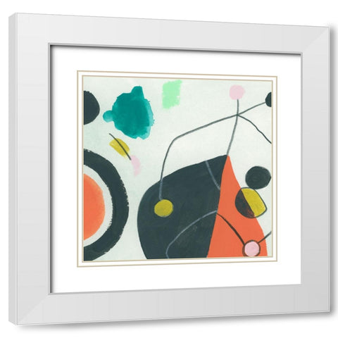 Aquatic Constant IV White Modern Wood Framed Art Print with Double Matting by Vess, June Erica