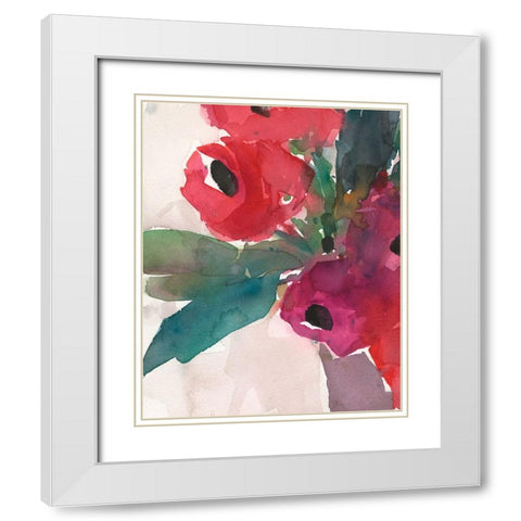 Behind the Meaning of Tulips I White Modern Wood Framed Art Print with Double Matting by Dixon, Samuel