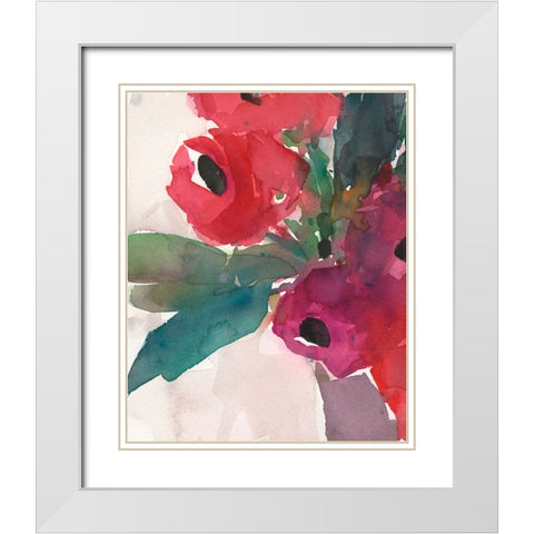 Behind the Meaning of Tulips I White Modern Wood Framed Art Print with Double Matting by Dixon, Samuel