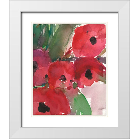 Behind the Meaning of Tulips II White Modern Wood Framed Art Print with Double Matting by Dixon, Samuel