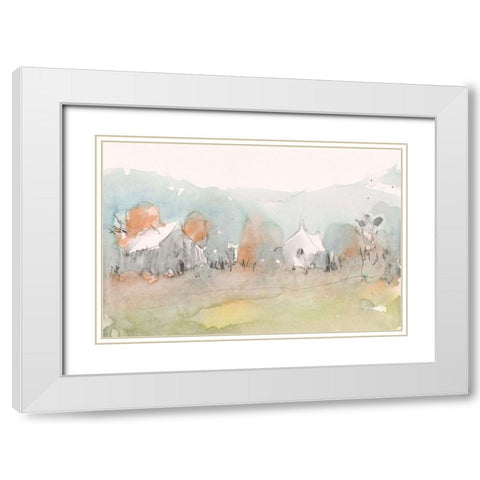 Along the Open Terrain  I White Modern Wood Framed Art Print with Double Matting by Dixon, Samuel