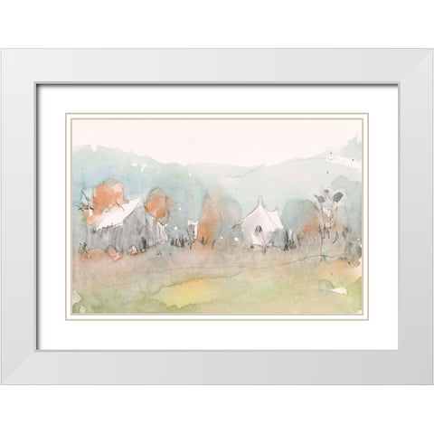 Along the Open Terrain  I White Modern Wood Framed Art Print with Double Matting by Dixon, Samuel