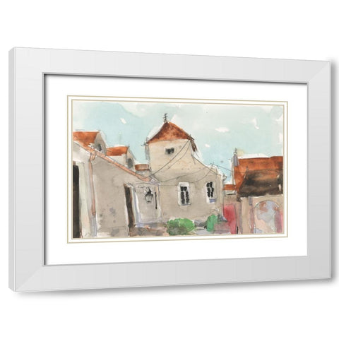 14 Route De Beaune White Modern Wood Framed Art Print with Double Matting by Dixon, Samuel